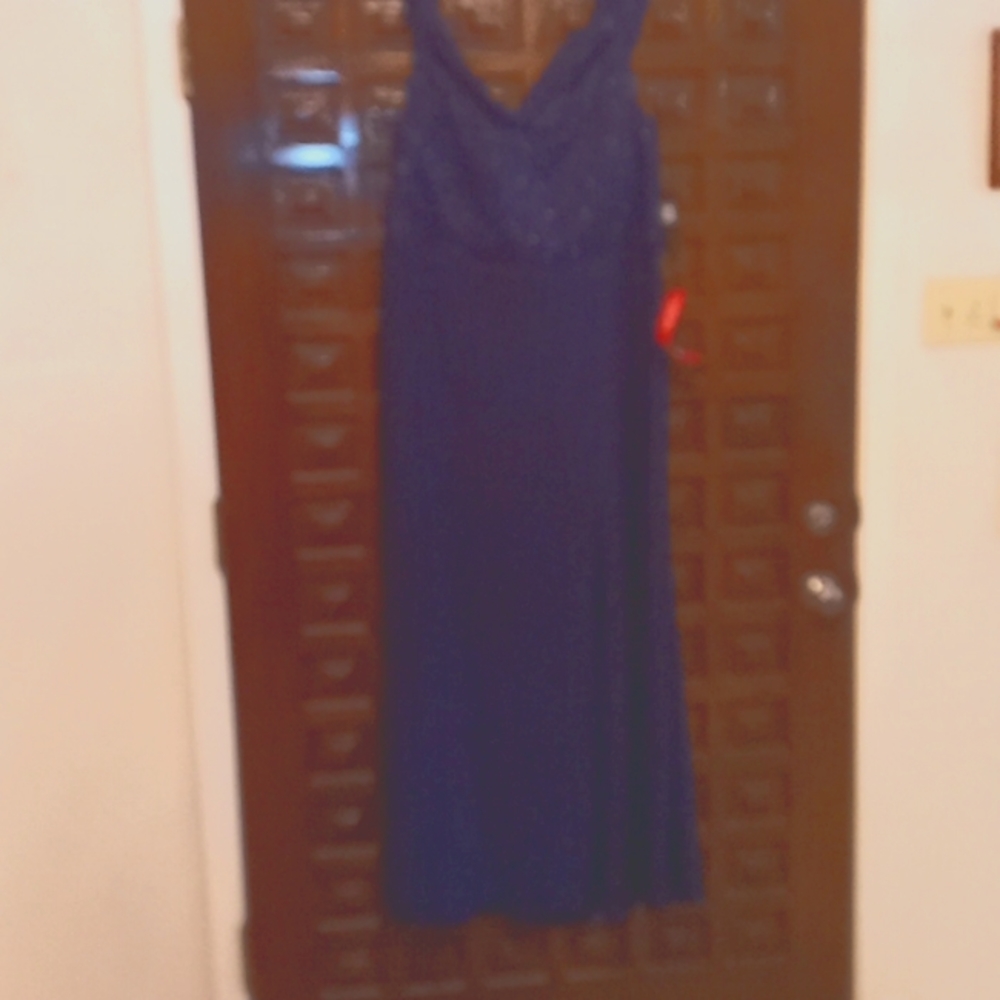 Blue sequin dress